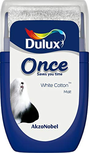 Dulux Once Tester Paint - White Cotton - 30ML