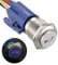 APIELE 16MM Momentaneo Metallo interruttori a tromba,momentan interruttore pulsante 12V,acciaio inossidabile pulsante con LED impermeabile con spina pre-cablata(blu)