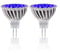 JSVSAL LED-Schwarzlicht-Leuchtmittel, 6W, MR16, GU5.3, Bi-Pin, AC/DC12 V, UVA-Level 395–400 nm, leuchtet im Dunkeln, für Schwarzlichter, Party, Bodypaint, fluoreszierendes Poster, 2 Stück
