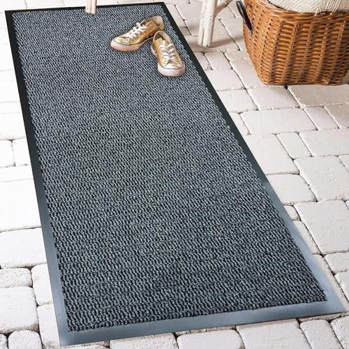 GULLAMBO Non Slip Door Mat – Indoor and Outdoor 120cm x 80cm Door Mat –Kitchen And Office Use Mat, Highly Absorbent Multicolor Barrier Mat, Machine Washable Entrance Rug