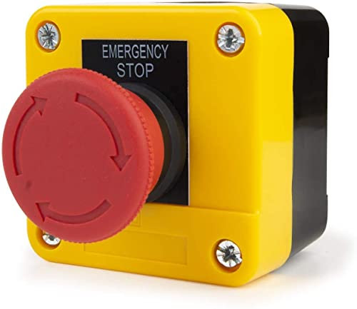 HeyNana - Bouton-poussoir d'arrêt d'urgence - NC Bouton-poussoir d'arrêt d'urgence à champignons rouges 660V 10A