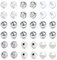 Incaton 36 Stk Piercing Kugeln Set 16G Schraubkugel Piercing Gewinde Set aus 316L Chirurgenstahl 1,2mm Gewinde