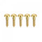 sourcing map Wood Screws M2.5 x 10mm Slotted Round Head Brass Self-Tapping Screw 50 Pcs