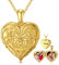 SOULMEET Vergoldet Sterling Silber Schmetterling Herz Medaillon Halskette Hält 2 Bild Personalisierte Fotos Anhänger Halskette für Frauen Mädchen