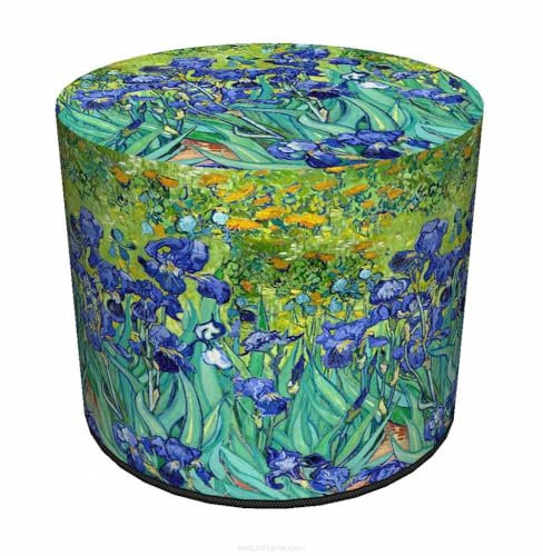 Bertoni Hocker Sitzhocker Pouf für Balkon & Garten Puff Codura Wetterfest 40 x 40 cm Garten Sitzsack Outdoor & Indoor Runder Sitzpouf mit abnehmbarem Bezug Waschbar Iris