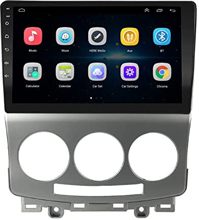 EZoneTronics Android Autoradio für Mazda 5 2005–2010 mit Carplay Android Auto 9 Zoll Touchscreen GPS Navigation Bluetooth USB WLAN Mirror Link SWC FM/RDS Radio Player 2G RAM + 32G ROM