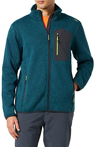 CMP - Giacca in Knit-Tech da Uomo, Deep Lake-Nero, 54