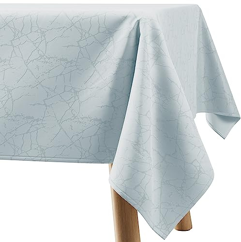 Filumi Tischdecke 110x160 cm Silber Abwaschbar Für Indoor Outdoor Marmormuster Manil