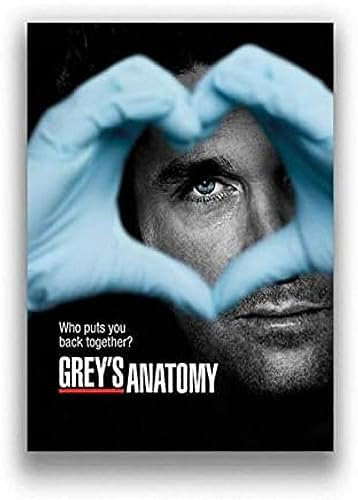 Poster Grey'S Anatomy Vintage-Tv-Filmplakat, Wandkunst, Bilder, Poster Und Drucke, Leinwandgemälde, Heimdekoration 50X70Cm Kein Rahmen