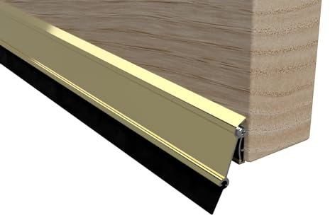Stormguard Automatic Drop Down AT3 Rubber Door Bottom Draught Seal 914mm Wind Rain Water and Weather Proofing (Gold)