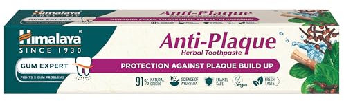 Himalaya Anti-Plaque Herbal Zahnpasta, 75 ml – 91% natürliche Inhaltsstoffe, ayurvedischer Schutz, vegan, fluoridfrei, stärkt Zahnfleisch & Zähne, frischer Geschmack, recycelbare Verpackung.