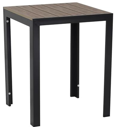 Gardissimo Aluminium Gartentisch Alma 60x60 anthrazit mit Nonwood Tischplatte, absolut wetterfest