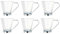 Set 6 Tazzine da caffè moka orzo ginseng in vetro con manico per bar 85 ML ristorante particolari moderne