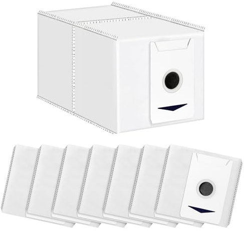 Fixbetter Lot de 8 sacs à poussière de rechange pour aspirateur Ecovacs T30 Pro Omni, T30 Omni Robot Vaclumn - Grande capacité de 3 l - Durable