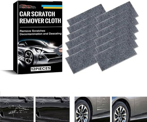 NZDFH 12 Stück Poliertuch Auto Kratzer, Magisches Reinigungstuch Auto Kratzer Entfernen, Mehrzweck Poliertücher für Reparatur von leichten Kratzfarben, Lackpflege, Autoreinigung, Schwarz
