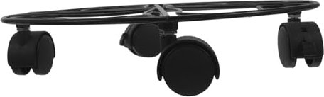 Blumentopfständer-Untersetzer für Pflanzenständer aus Gusseisen, beweglicher Pflanzkasten, bewegliches Pflanzentablett, Topfpflanzenständer, Pflanzenwagenhalter, rund aus Schmiedeeisen