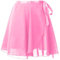 Ballettrock Wickelrock Tanz Rock Verstellbare Taille Krawatten Gymnastik Ballettrock, Chiffon Tanzrock für Mädchen und Damen (Rosa Größe：L)