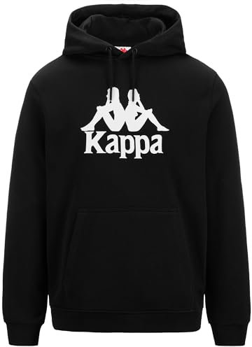 Kappa - Felpa, Uomo, Nero, Cotone, SPORT STREET, AUTHENTIC MALMO 2, Taglia: L