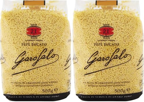Garofalo Pepe Bucato Italian Soup Pasta - Vegan and Small Pasta Shape, 500g (Pack of 2)