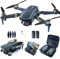 Brushless Super Endurance Foldable Quadcopter Drone for Beginners–40+ mins Flight Time,Wi-Fi Drone with 120°Wide-Angle 4K HD Camera, Brushless Motor, Follow me, Dual Cameras(2 Batteries)