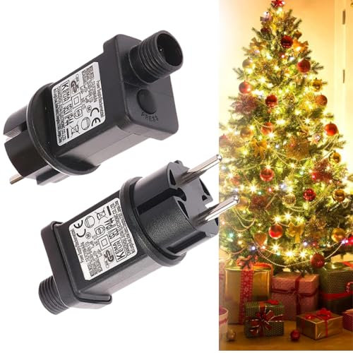 Transformateur Led IP44 Adaptateur Pilote,31V 6W Prise Clignotante Guirlande 8 Modes Avec Lumières de Noël lumières de de fées et lampes à glaçons les lumières de fées, les lumières de glaçons (1pc)
