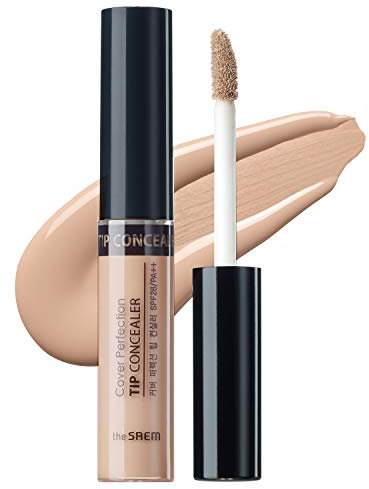 THESAEM Cover Perfection Tip Concealer SPF28 PA++ 6.5g #2 Rich Beige- Correttore liquido multiuso, trucco a copertura totale per acne, macchie scure, occhiaie, iperpigmentazione e imperfezioni