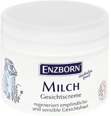 Enzborn Milch Gesichtspflege, regeneriert empfindliche und sensible Gesichtshaut, Tiegel mit 80 ml