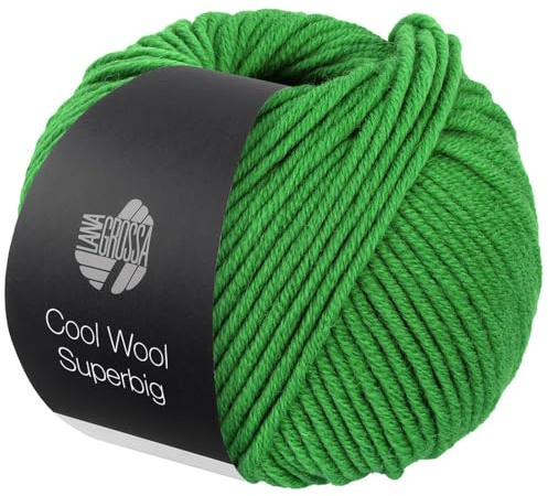 LANA GROSSA Meilenweit Superbig | Pure extrafeine Merinowolle, waschmaschinenfest und filzfrei | Handstrickgarn aus 100% Schurwolle (extrafine) | 50g Wolle zum Stricken% Häkeln | 80m Garn FB 26