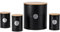 EHC Set of 4 Tea, Sugar, Coffee & Bread Bin Canisters Set, Kitchen Storage Jars with Lids Airtight, Containers Canisters Jars Set of 4, Black