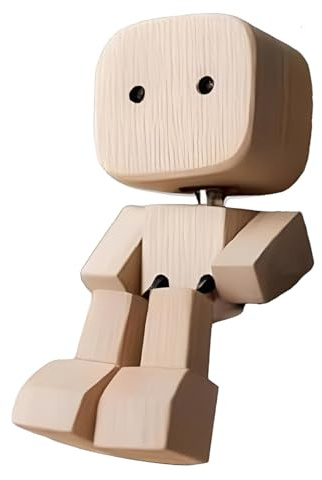 XPEX 1 PCS Wackelnde Holzfiguren,schüttelmann,wackelfigur auto， lustige Wackelkopf-Autodekoration, handgefertigte Holz-Auto-Ornamente, Actionfiguren, Schreibtisch-Ornamente, Geschenke für Männer