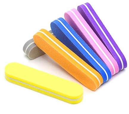 Nail Buffer Sanding Block, 100 pcs Multicolor Sponge Nail Sanding Buffing File Block for Manicure Pedicure(100pcs Blue)
