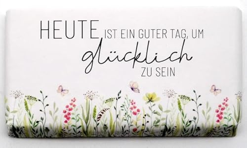Schokolade 40 g mit Aufschrift glücklich sein 9,5x5,5 cm (LxB)