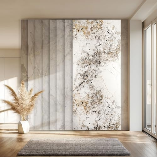 HEXIM Marmorplatten Optik 1 Stück 280x122 cm SPC Kunststoff Innen & Außenbereich Granit Steinoptik - Duschrückwand, Küchenrückwand, Duschverkleidung feuchtraumgeeignet (3,42 m² 8045A) A-Serie
