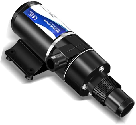 12V RV Macerator Pump, 45 L/Min Waste Water Pump for Boat & Caravan | Compatible with Jabsco 18590-2092, Sewage Pump, Overcurrent Thermal Protection, 3M Lift 100M Run, Camper Motorhome Black Tank