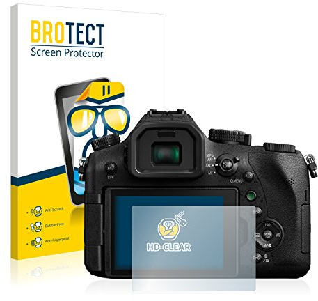 BROTECT Schutzfolie für Panasonic Lumix DMC-FZ2000 | 2 Stück Transparenter Displayschutz Made in Germany Klare Displayschutz-Folie Clear Einfache Montage Case-Friendly