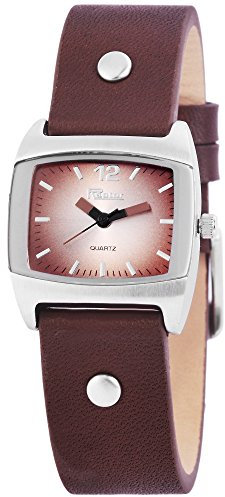 Raptor Rinah Damen-Uhr Echtleder Armbanduhr Dornschließe Analog Quarz RA10098 (braun)