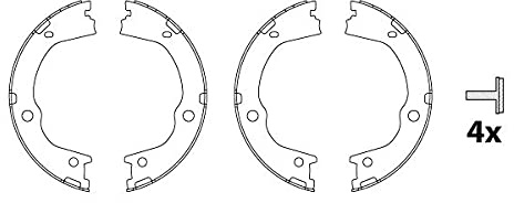 TRW Bremsbackensatz, Feststellbremse GS8860