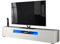 MMT Furniture Designs Ltd TV Console, Television Stands 78 Long White 70 Inch TV Stand with LED Lights, 3 Storage Cabinets Soundbar Shelf 90 Inch TVs