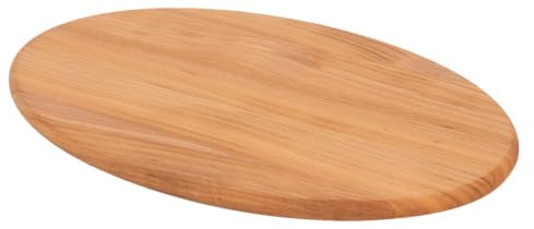 Frühstücksbrettchen aus Holz, oval aus heimischem Kirschbaumholz, Schneidebrett Kirschbaum, 31,5 x 21 x 1,5 cm