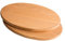 Frühstücksbrettchen aus Holz, oval aus heimischem Kirschbaumholz, Schneidebrett Kirschbaum, 31,5 x 21 x 1,5 cm