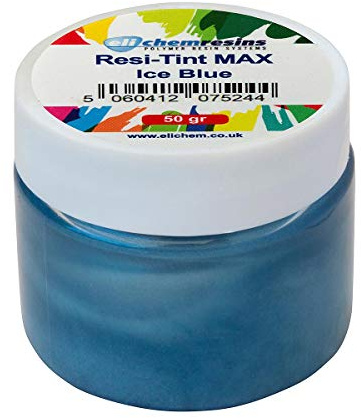 resi-TINT MAX PEARL 50 gr, Farbpaste, Epoxidharzfarbe, Resinfarbe, hochpigmentierte Farbe (Ice Blue)
