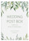PMPrinted Greenery Personalised A5, A4 OR A3 Wedding Sign - Wedding Reception Decor. Rustic Eucalyptus Design (Wedding Post Box)