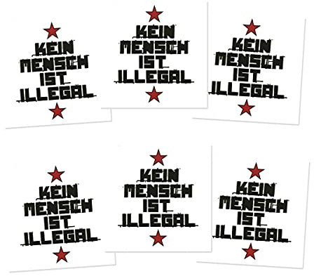 FC St. Pauli Fliesenaufkleber Aufkleber Wanddekoration für Fliesen Kein Mensch Ist Illegal 3X 2er Set