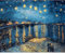 Tococoo, Kit de peinture par numéros de Vincent Van Gogh Masterpiece Series pour adultes débutants sur toile, roulée, 40,6 x 50,8 cm, sans cadre (nuit étoilée sur le rhône)