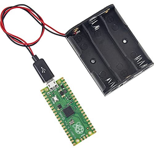 risingsaplings 3 Slots 1.5V AA Battery Holder (no Switch) Micro USB Connector for Micro: bit Compatible with Raspberry Pi Zero