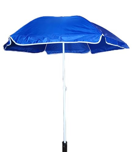 Redwood Leisure 140cm Dia Blue Fabric Cover Beach Garden Parasol Umbrella Adj Height to 1.6m
