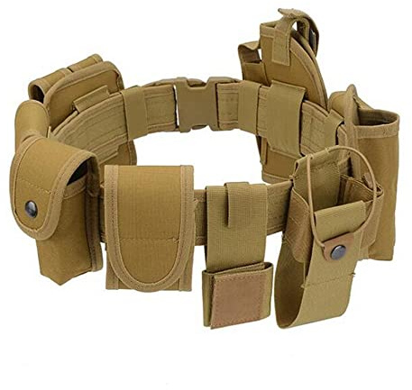 ACEXIER Multifunktionaler 10-in-1-Tactical Security Duty Belts Gun Holster Taschenlampe Pouch Sets Utility Kit Belt Military Police Duty Belt