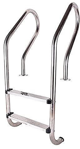AWJ Swimming Pool Handrail, 304 Stainless Steel Pool Ladder, Suitable for 0.6-0.9m Deep Garden Backyard Swimming Pool/Silver / 1.2mm (Silver 1mm)