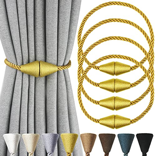 Magnetische Vorhang-Raffhalter, Seil, dekorative Raffhalter für Vorhänge. Nieffeiy