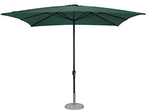 Totò Piccinni Ombrellone da giardino CUBA con palo centrale e struttura in alluminio (3 x 3 Metri, Verde)